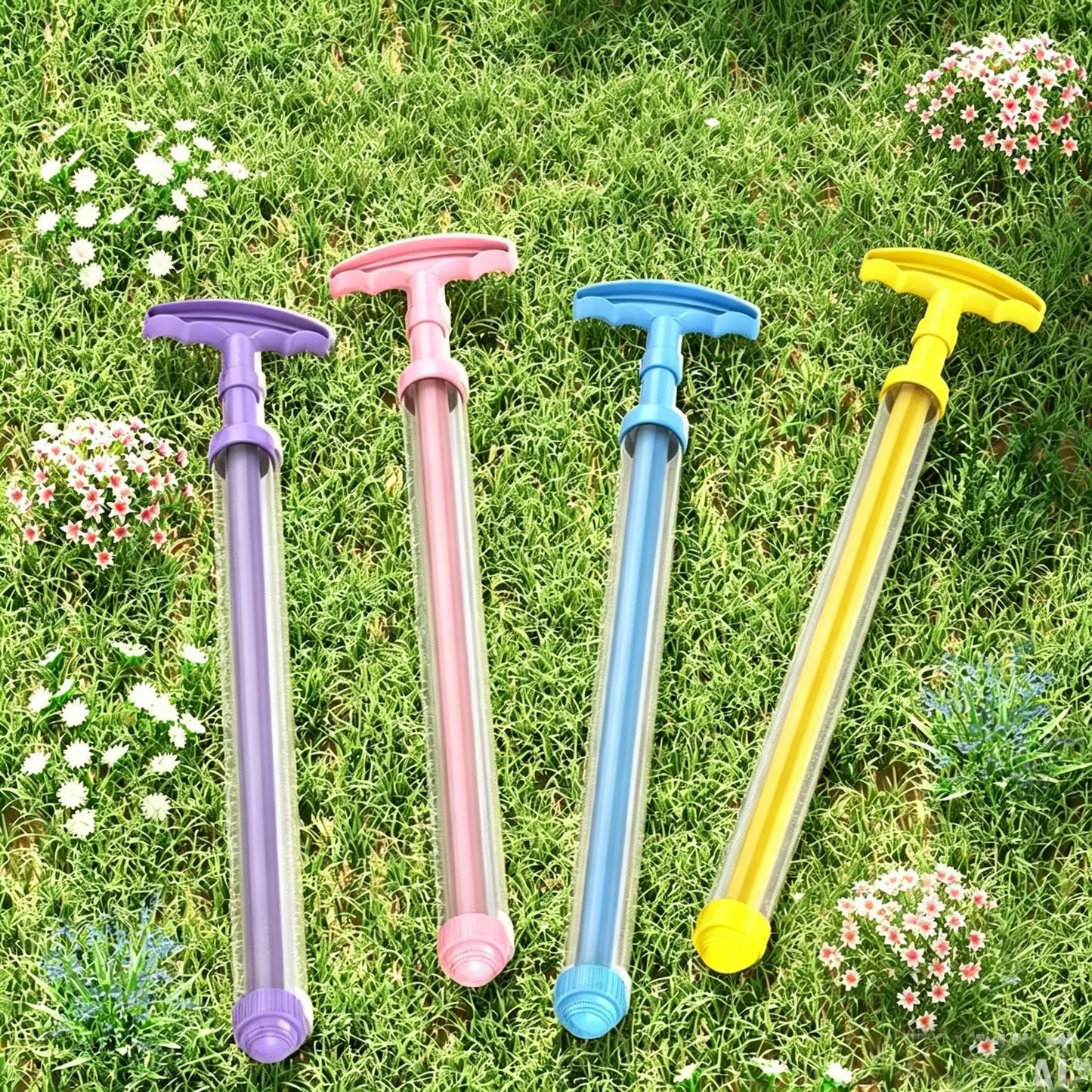 Pink Retractable Water Gun — Summer Outdoor Pool & Beach Water Play Party Toy — Water Hose / Drain Pipe / Drainage System