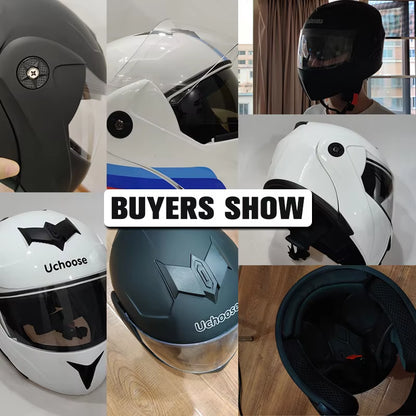 DOT Certification  Motorcycle Helmet Double Lens Cross Section Helmet Safety Modular Flip Helm Unisex Helmet with Visor